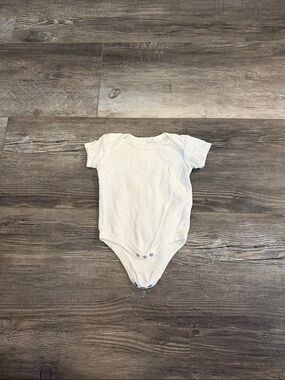 Petit Lem Cream Short-Sleeve‎ Baby One-Piece Bodysuit